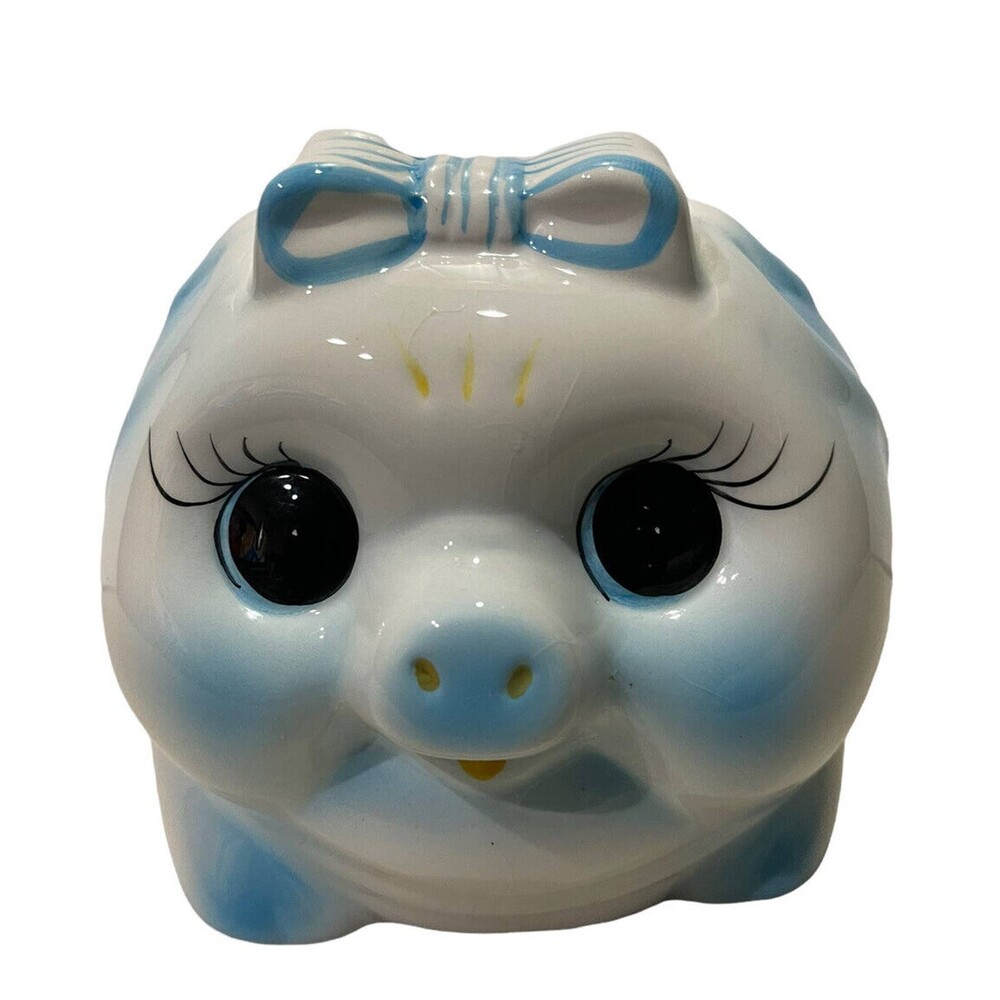 Vintage Rare 1950’s Piggy Bank - Ceramic/Hand Painted/ Porcelain PreOwned
